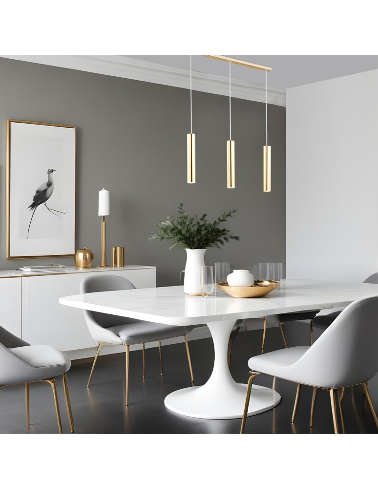 Pendant lamps - Argon GOMERA 3 fl. pendant lamp 3x5W (max) brass 1443 - product kolory-swiatla.pl 2