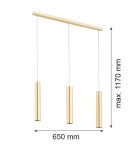 Pendant lamps - Argon GOMERA 3 fl. pendant lamp 3x5W (max) brass 1443 - product 3