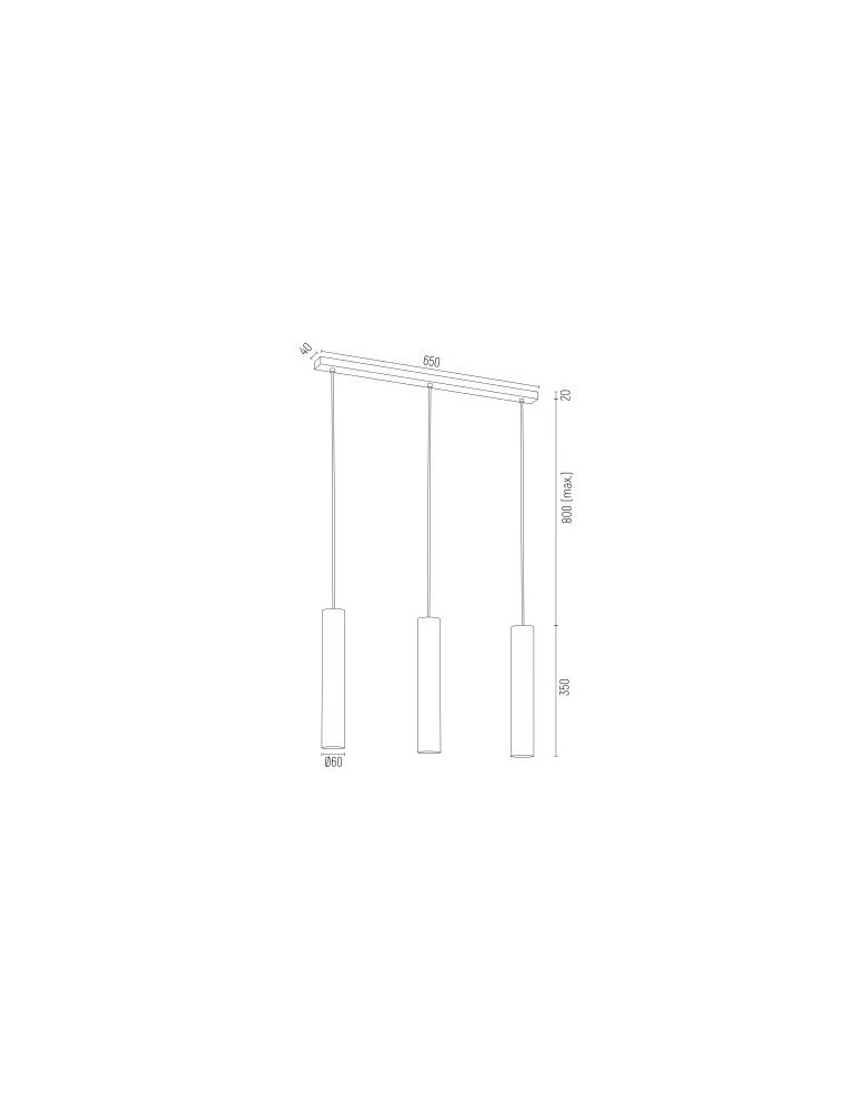 Argon GOMERA lampa wisząca 3 pł. 3x5W (max) mosiądz 1443