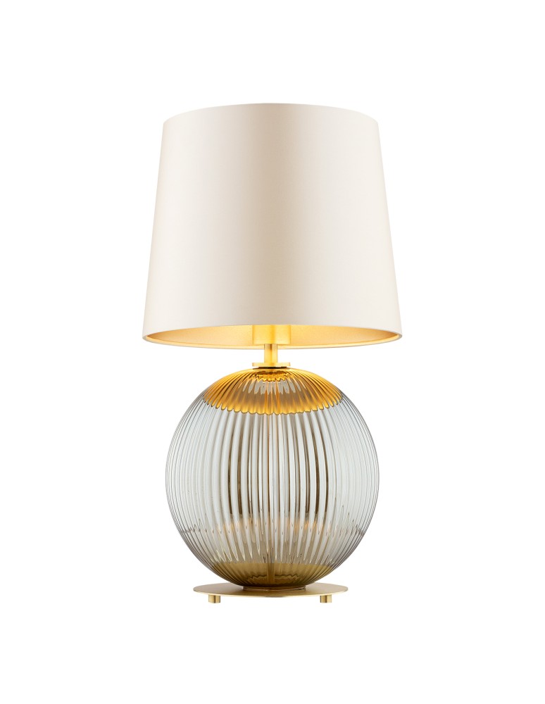 Table lamps with lampshade - Argon HAMILTON 8530 satin lampshade, glass, brass - product kolory-swiatla.pl 1