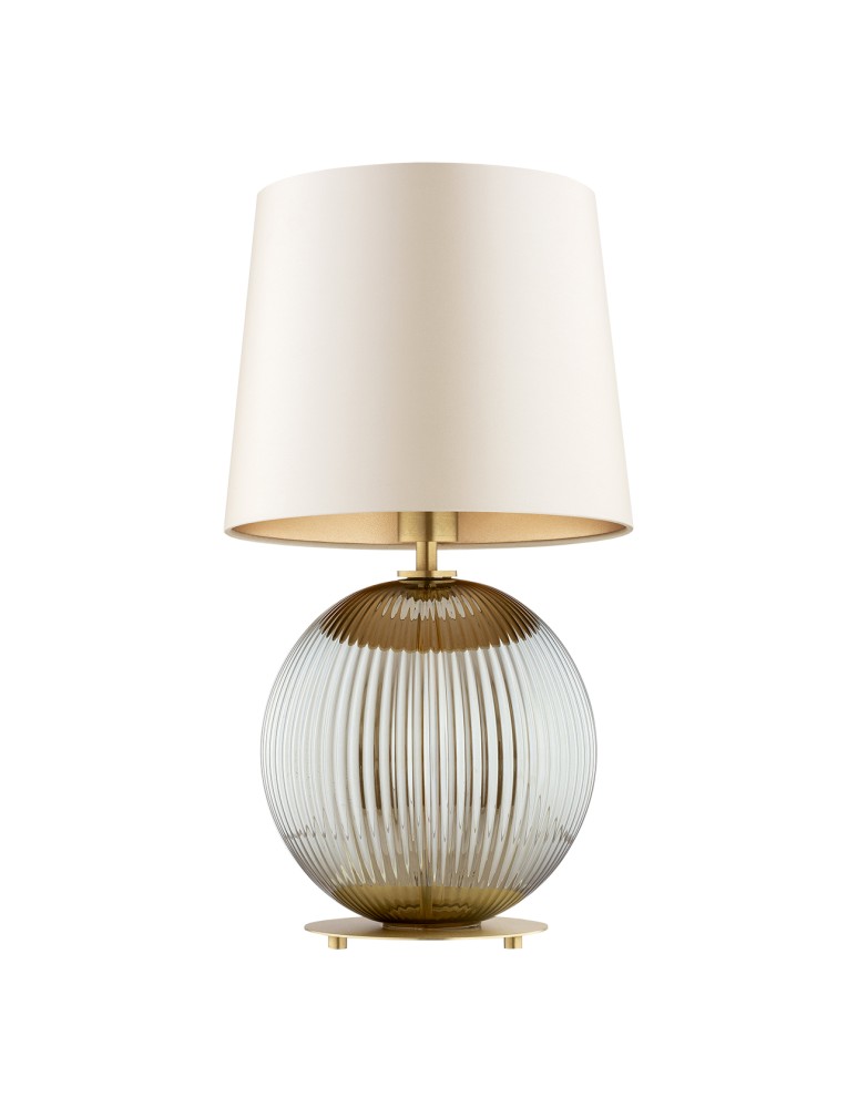 Table lamps with lampshade - Argon HAMILTON 8530 satin lampshade, glass, brass - product kolory-swiatla.pl 2