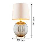 Table lamps with lampshade - Argon HAMILTON 8530 satin lampshade, glass, brass - product 6