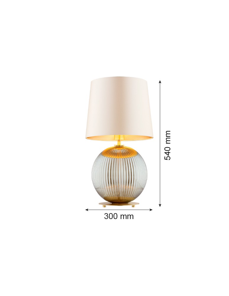 Table lamps with lampshade - Argon HAMILTON 8530 satin lampshade, glass, brass - product kolory-swiatla.pl 6