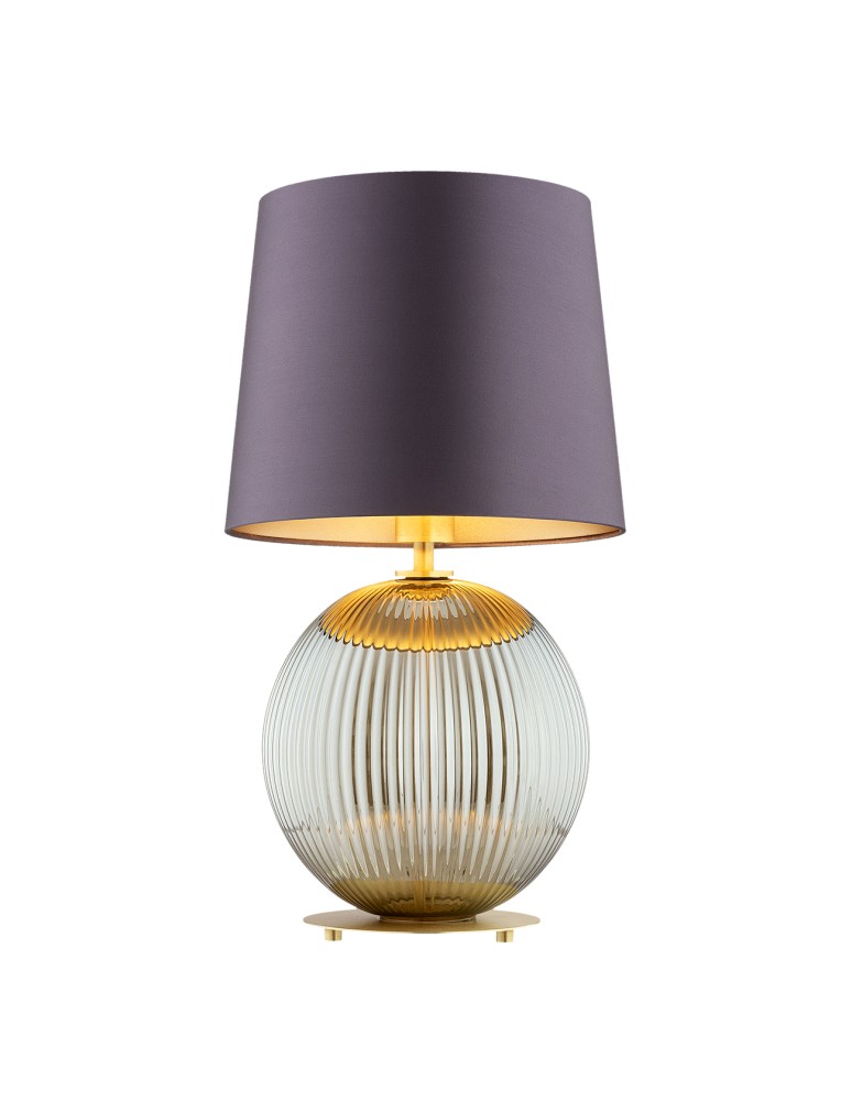 Table lamps with lampshade - Argon HAMILTON 8532 satin lampshade, glass, brass - product kolory-swiatla.pl 1
