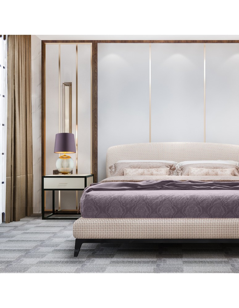 Table lamps with lampshade - Argon HAMILTON 8532 satin lampshade, glass, brass - product kolory-swiatla.pl 3