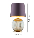 Table lamps with lampshade - Argon HAMILTON 8532 satin lampshade, glass, brass - product 5