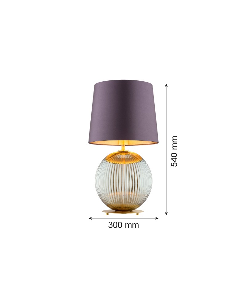 Table lamps with lampshade - Argon HAMILTON 8532 satin lampshade, glass, brass - product kolory-swiatla.pl 5