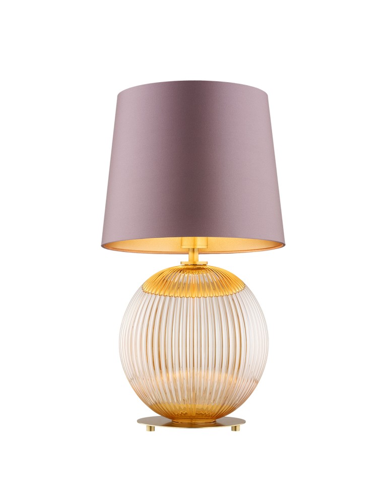 Table lamps with lampshade - Argon HAMILTON 8536 satin lampshade, glass, brass - product kolory-swiatla.pl 1