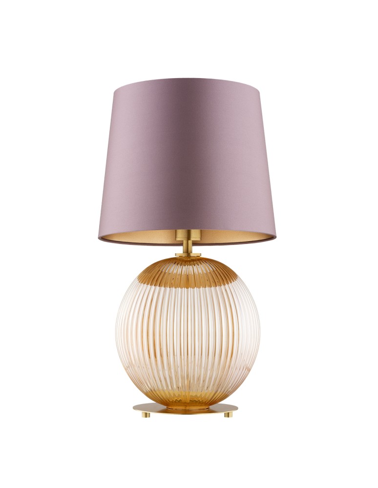 Table lamps with lampshade - Argon HAMILTON 8536 satin lampshade, glass, brass - product kolory-swiatla.pl 2