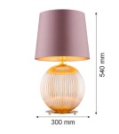 Table lamps with lampshade - Argon HAMILTON 8536 satin lampshade, glass, brass - product 5
