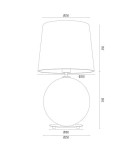 Table lamps with lampshade - Argon HAMILTON 8536 satin lampshade, glass, brass - product 6