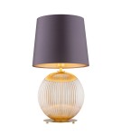 Table lamps with lampshade - Argon HAMILTON 8537 satin lampshade, glass, brass - product 1