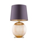 Table lamps with lampshade - Argon HAMILTON 8537 satin lampshade, glass, brass - product 2