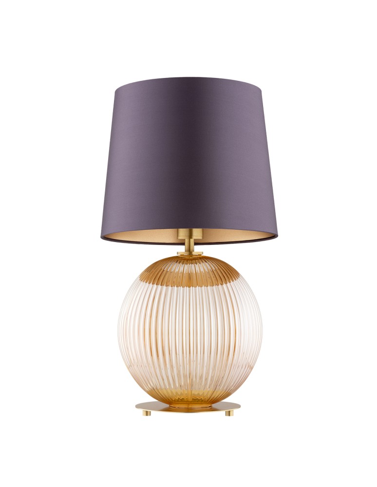 Table lamps with lampshade - Argon HAMILTON 8537 satin lampshade, glass, brass - product kolory-swiatla.pl 2