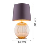Table lamps with lampshade - Argon HAMILTON 8537 satin lampshade, glass, brass - product 7
