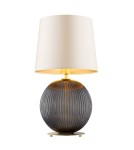 Table lamps with lampshade - Argon HAMILTON 8538 satin lampshade, glass, brass - product 1