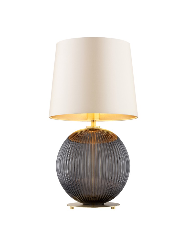 Table lamps with lampshade - Argon HAMILTON 8538 satin lampshade, glass, brass - product kolory-swiatla.pl 1