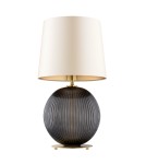 Table lamps with lampshade - Argon HAMILTON 8538 satin lampshade, glass, brass - product 2