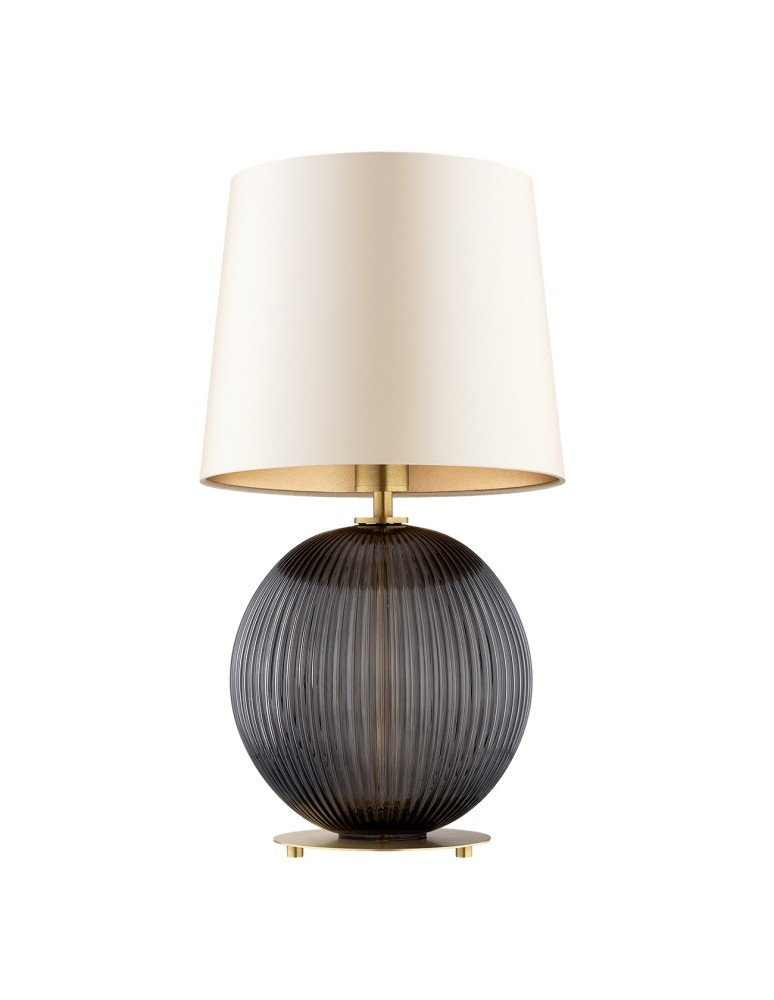 Table lamps with lampshade - Argon HAMILTON 8538 satin lampshade, glass, brass - product kolory-swiatla.pl 2