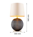 Table lamps with lampshade - Argon HAMILTON 8538 satin lampshade, glass, brass - product 5
