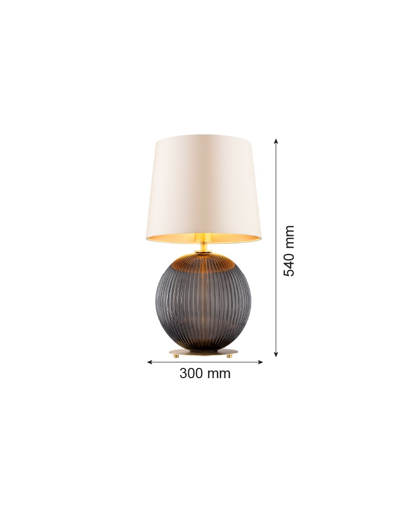 Table lamps with lampshade - Argon HAMILTON 8538 satin lampshade, glass, brass - product kolory-swiatla.pl 5