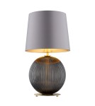 Table lamps with lampshade - Argon HAMILTON 8539 satin lampshade, glass, brass - product 1