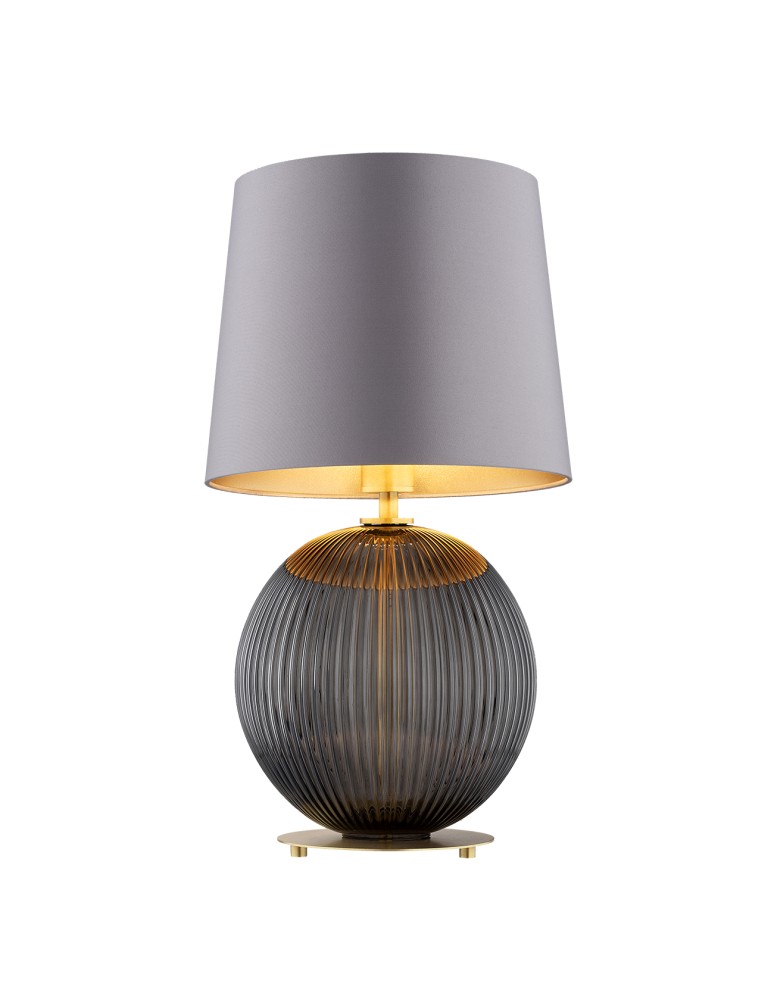 Table lamps with lampshade - Argon HAMILTON 8539 satin lampshade, glass, brass - product kolory-swiatla.pl 1