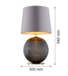 Table lamps with lampshade - Argon HAMILTON 8539 satin lampshade, glass, brass - product 5