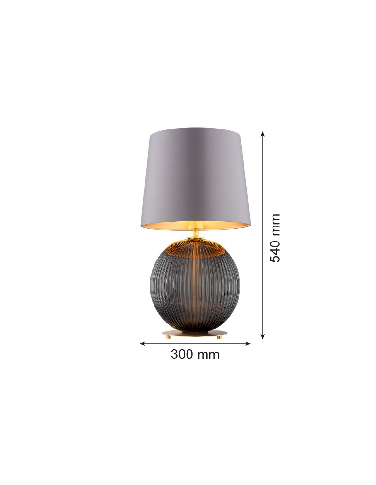 Table lamps with lampshade - Argon HAMILTON 8539 satin lampshade, glass, brass - product kolory-swiatla.pl 5