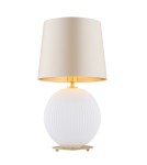 Table lamps with lampshade - Argon HAMILTON 8544 satin lampshade, glass, brass - product 1