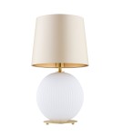 Table lamps with lampshade - Argon HAMILTON 8544 satin lampshade, glass, brass - product 2