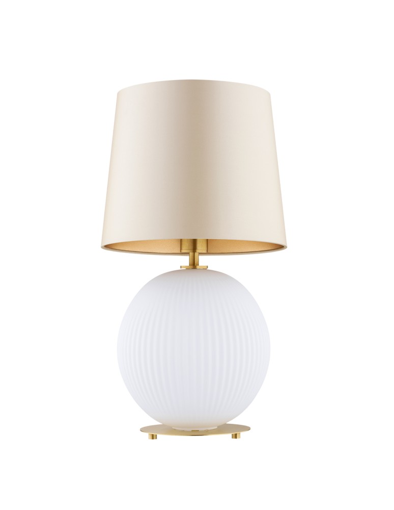Table lamps with lampshade - Argon HAMILTON 8544 satin lampshade, glass, brass - product kolory-swiatla.pl 2