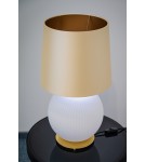 Table lamps with lampshade - Argon HAMILTON 8544 satin lampshade, glass, brass - product 5