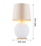 Table lamps with lampshade - Argon HAMILTON 8544 satin lampshade, glass, brass - product 7