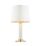 Table lamps with lampshade - Argon HAMPTON 8540 satin lampshade, glass, brass - product 1