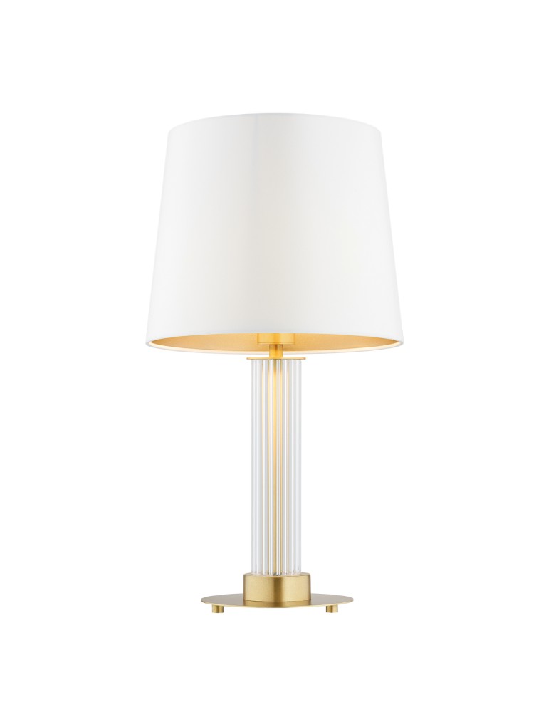 Table lamps with lampshade - Argon HAMPTON 8540 satin lampshade, glass, brass - product kolory-swiatla.pl 1