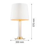 Table lamps with lampshade - Argon HAMPTON 8540 satin lampshade, glass, brass - product 7