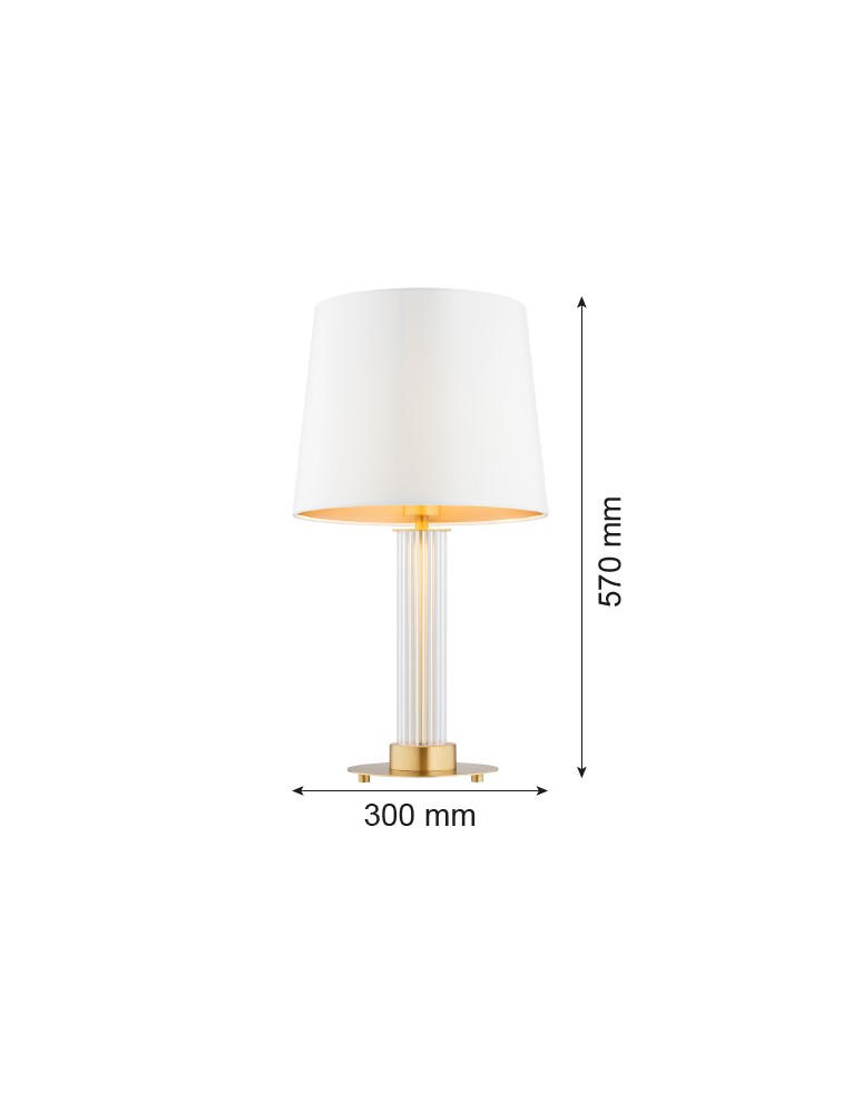 Table lamps with lampshade - Argon HAMPTON 8540 satin lampshade, glass, brass - product kolory-swiatla.pl 7