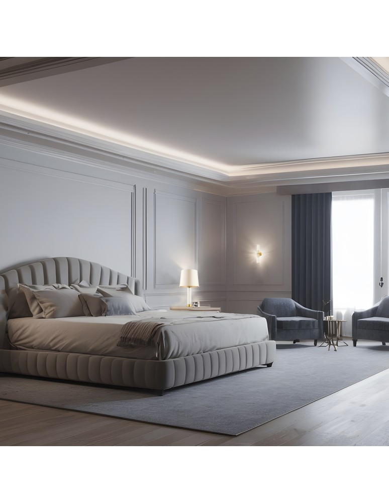 Table lamps with lampshade - Argon HAMPTON 8541 satin lampshade, glass, brass - product kolory-swiatla.pl 3