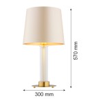 Table lamps with lampshade - Argon HAMPTON 8541 satin lampshade, glass, brass - product 5