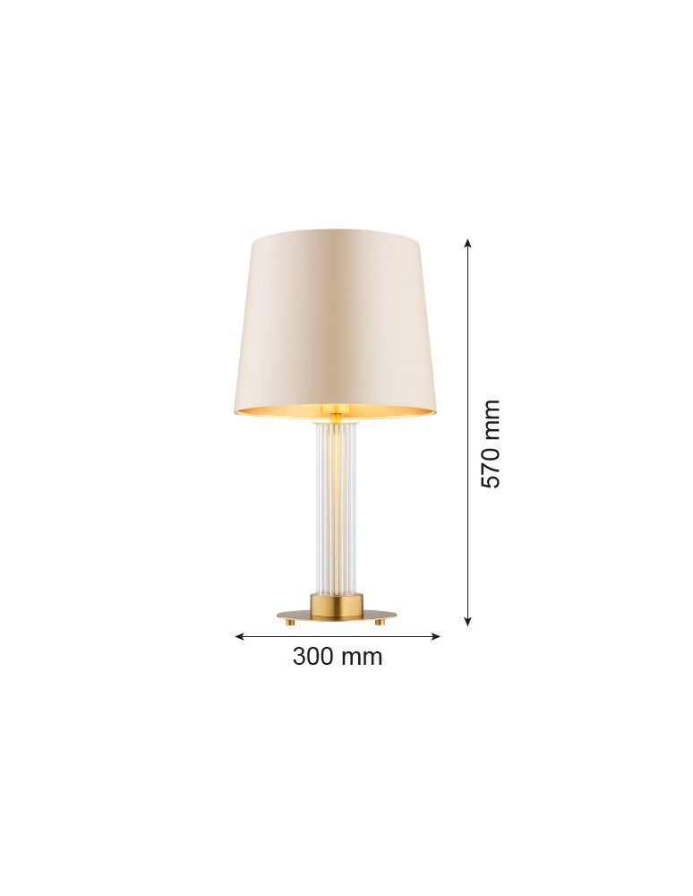 Table lamps with lampshade - Argon HAMPTON 8541 satin lampshade, glass, brass - product kolory-swiatla.pl 5
