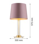 Table lamps with lampshade - Argon HAMPTON 8542 satin lampshade, glass, brass - product 5