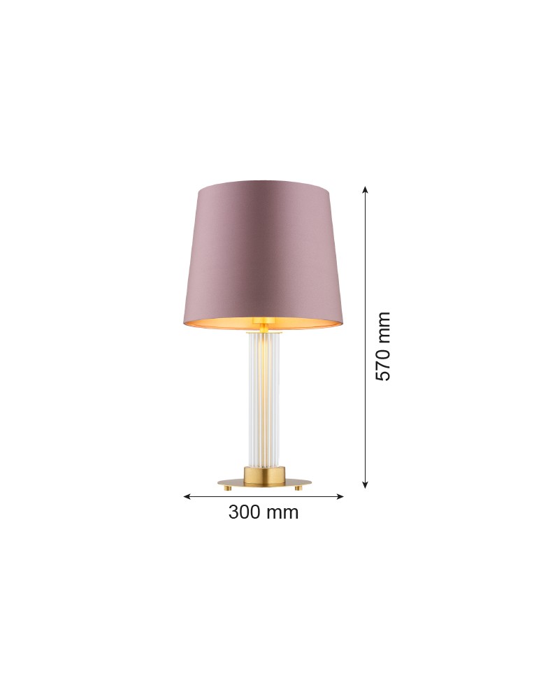 Table lamps with lampshade - Argon HAMPTON 8542 satin lampshade, glass, brass - product kolory-swiatla.pl 5