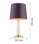 Table lamps with lampshade - Argon HAMPTON 8543 satin lampshade, glass, brass - product 5