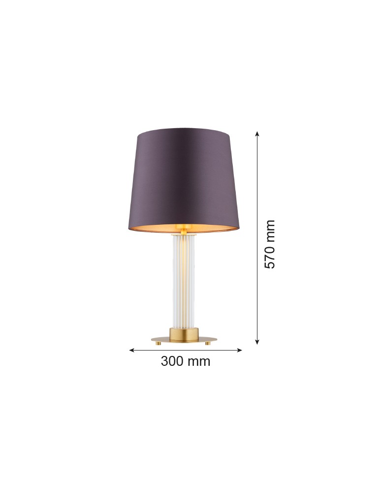 Table lamps with lampshade - Argon HAMPTON 8543 satin lampshade, glass, brass - product kolory-swiatla.pl 5