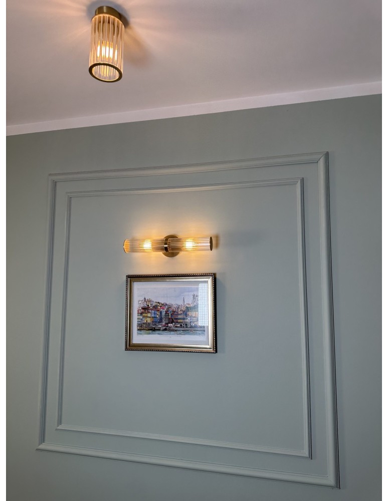 Small ceiling lamps - Argon HAMPTON 8501 glass, brass - product kolory-swiatla.pl 3