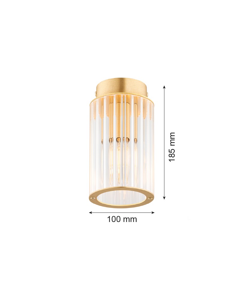 Small ceiling lamps - Argon HAMPTON 8501 glass, brass - product kolory-swiatla.pl 7