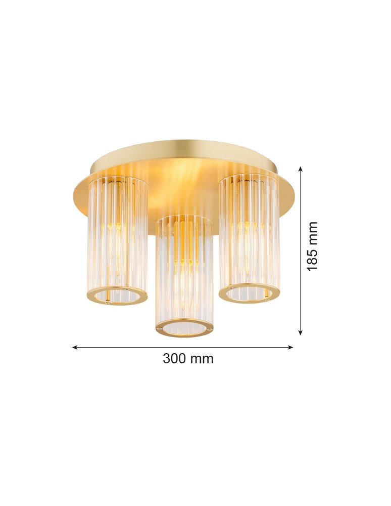 Hampton ceiling lamps - Argon HAMPTON 6304 glass, brass - product kolory-swiatla.pl 5