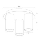 Hampton ceiling lamps - Argon HAMPTON 6304 glass, brass - product 6