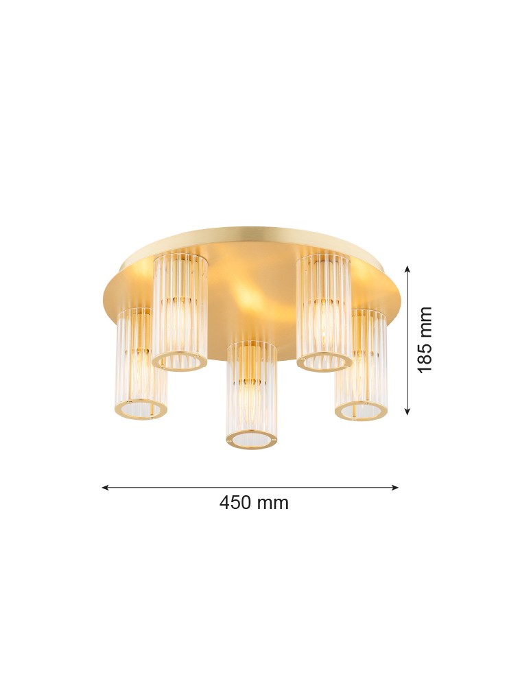 Hampton ceiling lamps - Argon HAMPTON 2178 glass, brass - product kolory-swiatla.pl 6